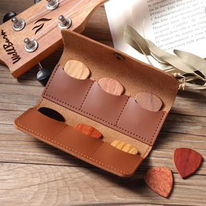 Estuche para 6 Púas de Guitarra/Bajo, Material PU, Bolsa de Almacenamiento Portátil para Púas de Guitarra, Regalo para Guitarristas - Product Image 1
