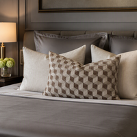 Coussin décoratif de luxe pour canapé - Housse de coussin texturée avec fermeture éclair discrète, taille personnalisée pour la décoration d'hôtel et de maison