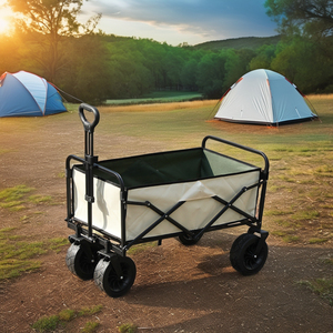 Wind Valley 8 pouces Oxford matériel couleur chocolat quatre roues pliable en plein air Camping voiture chariot Portable maison Shopping - Product Image 3