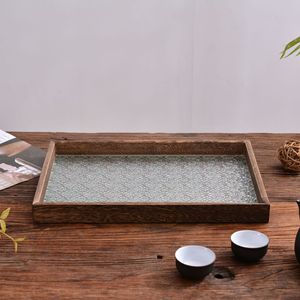Wooden <b>Tea</b> <b>Tray</b> Multi Size Solid Paulownia Wood Retro Serving <b>Tray</b> For <b>Tea</b> And Snacks - Product Image 4