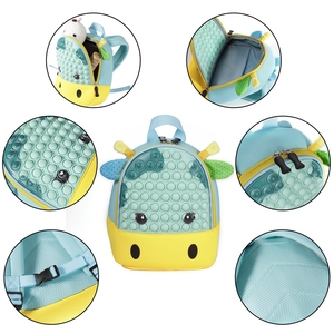 Nouveautés 2022 : Sac à dos scolaire en silicone anti-stress pour enfants, motif animal, avec pop-it intégré - Product Image 5