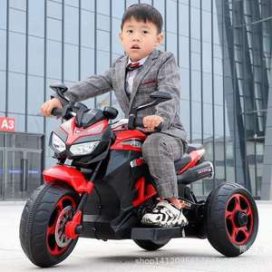 Children Electric Motorcycle Tricycle 6688 White Red Green Blue For Boys And Girls Open Body Type - Product Image 2