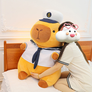 Vente en gros de jouets en peluche de qualité cochon d'inde pour enfants oreiller de sommeil jouet en peluche personnalisé poupée Capybara mignon intéressant jouets en peluche - Product Image 3