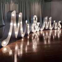 Letra de marquesina impermeable, letrero iluminado, luces Led, letras para Celebración de fiesta de cumpleaños