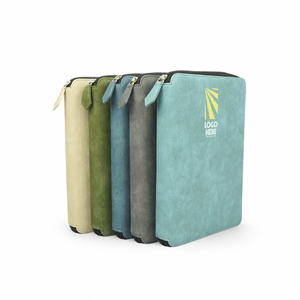 Carnet à anneaux A5 en cuir PU avec fermeture éclair et logo personnalisé, organiseur professionnel rechargeable, cadeau d'entreprise, fabricant OEM ODM - Product Image 4