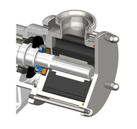 Pompe de transfert de gelée à hautes particules en acier inoxydable Pompe à eau auto-amorçante sanitaire Turbine flexible de qualité alimentaire CE