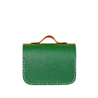 Étui pour écouteurs en cuir PU pleine couverture, fait main, couleur unie vert orange, compatible avec les écouteurs sans fil Pro 2