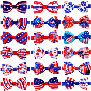Independence Day Pet Bow the <span class=keywords><strong>Old</strong></span> Glory Printing Dog <span class=keywords><strong>Hair</strong></span> Tie Bow Accesorios para el cabello - Product Image 2