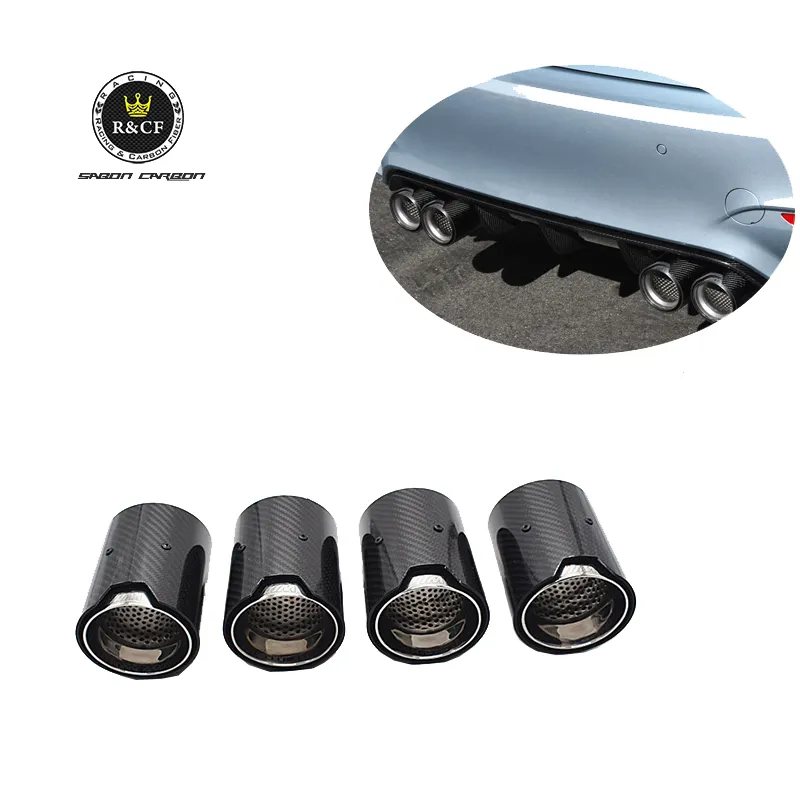 4 шт./компл. M2 M3 M4 M5 наконечник глушителя из нержавеющей стали углеродное волокно МП стиль для BMW
