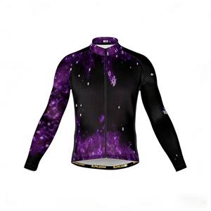 Maillot de cyclisme personnalisé de haute qualité, léger, respirant, coupe-vent, imprimé multicolores, fermeture éclair intégrale, manches longues, pour le vélo - Product Image 5
