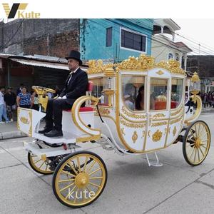 Fabricant de chariots de luxe en or blanc royal, chariots tirés par des chevaux, carrosse de mariage, calèche de la famille impériale - Product Image 2