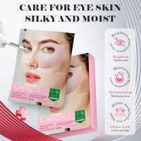 Masque pour les yeux au collagène rose, anti-rides, anti-âge, hydratant, éliminant les cernes, patchs liftants pour les yeux, absorbables