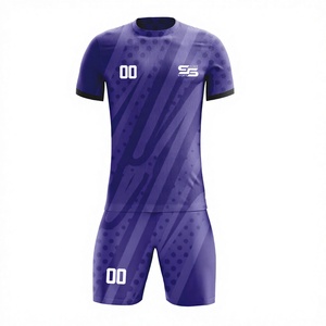 เสื้อฟุตบอลสำหรับผู้ชายชุดสั้นเสื้อฟุตบอลแบบซับลิเมชันกางเกงขาสั้นระบายอากาศ - Product Image 1