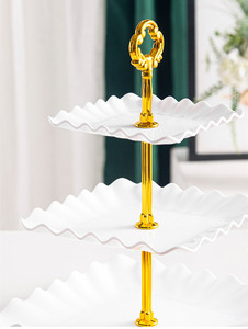 ชั้นวางคัพเค้กพลาสติก3ชั้นสีสันสดใสหรูหราชั้นวางจานเค้กขนมหวานถาดวางโชว์ขนมลูกกวาดผลไม้สำหรับงานแต่งงานงานปาร์ตี้ - Product Image 4