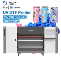 Impresora de Inyección de Tinta UV Digital DTF de Rollo a Rollo de 1.3 Metros de Fábrica LETOP, Impresora de Etiquetas con Impresión UV para Logotipos