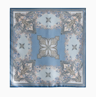 Foulard carré en soie de mûrier 100% imprimé pour femme, léger, en satin, multifonctionnel, petite taille, élégant