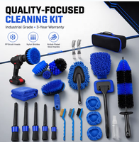 Ensemble de brosses de nettoyage multifonctionnelles populaires pour la maison, outil manuel adapté au nettoyage des véhicules et de la maison.