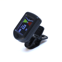 OEM Custom Rechargeable Clip-On Guitar Tuner Clear LCD Display Quick Accurate Tuning for Bass Ukulele Violin-Plastic Material