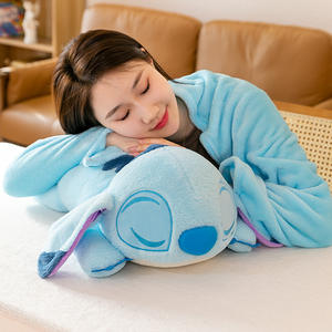 Bantal kartun Stitch grosir, selimut, AC mobil 2-in-1, selimut tidur siang anak, hadiah serbaguna - Product Image 2