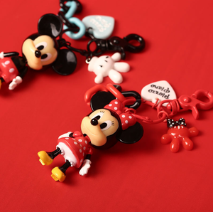 Personalizzata Mickey Mouse Minnie Cartone Pendente Del Sacchetto Sveglio Del Fumetto <span class=keywords><strong>Auto</strong></span> Accessori Portachiavi - Product Image 4