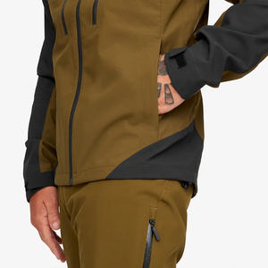 Chaqueta impermeable a prueba de viento rígida para hombre con logotipo personalizado, impermeable transpirable, chaqueta para exteriores para senderismo, senderismo, equipo de Camping - Product Image 3