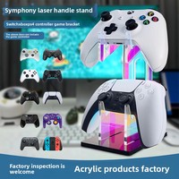 Dudukan layar akrilik 2 lapis, braket pengontrol Game warna-warni untuk PS4 untuk Switch & untuk Xbox kompatibel dengan PC-kondisi baru