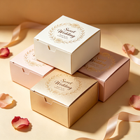 Boîte à dragées de mariage personnalisée de luxe avec estampage à chaud, production en 72h, boîte à bonbons en carton imperméable, vente en gros