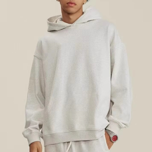 Sudaderas Unisex Holgadas de Algodón Grueso de 350g con Capucha, Logotipo Personalizado Serigrafiado, 100% Teñido Liso, Transpirable, para Invierno - Product Image 3