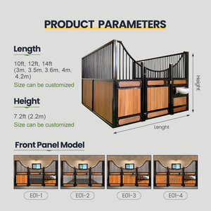 Box per stalle per attrezzatura per cavalli portatile 12x12, porte per stalle anteriori, pannelli per scuderie temporanee con te - Product Image 3