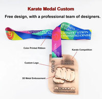 Fabricant de Médailles Pas Cher Vente en Gros Sublimation Métal Or Récompense Marathon Sport Personnalisé Kick Boxing Karaté Taekwondo Médailles