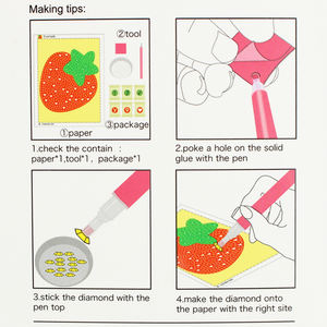 High Quality DIY <b>Kids</b> Diamond Painting Stickers Green Plant Cactus <b>Kids</b> Diamond Painting Stickers <b>Crafts</b> Kit 5D Painting Sticker - Product Image 5