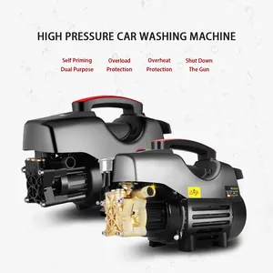 2.2KW Mini ev kullanımı yüksek basınçlı yıkayıcı taşınabilir Jet makinesi elektrikli otomatik araba yıkama makinesi temizleme makinesi
