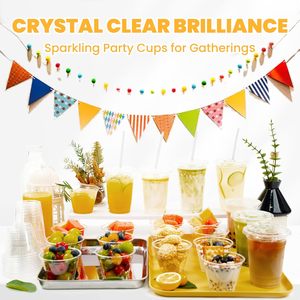 Personalized Eco-Friendly Disposable Food Grade Plastic <b>Cups</b> 12/14/16/18/20/24oz Clear PET with Lids for <b>Cold</b> Drinks Ice Coffee - Product Image 4