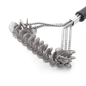 Grill Brush Steel Wire Spring Head 43x15x6.8cm Durable Cleaning Tool For <b>BBQ</b> Grills - Product Image 4