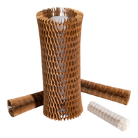 Emballage express de taille personnalisée, manchon en papier kraft en nid d'abeille, housse de protection rembourrée pour bouteille de vin