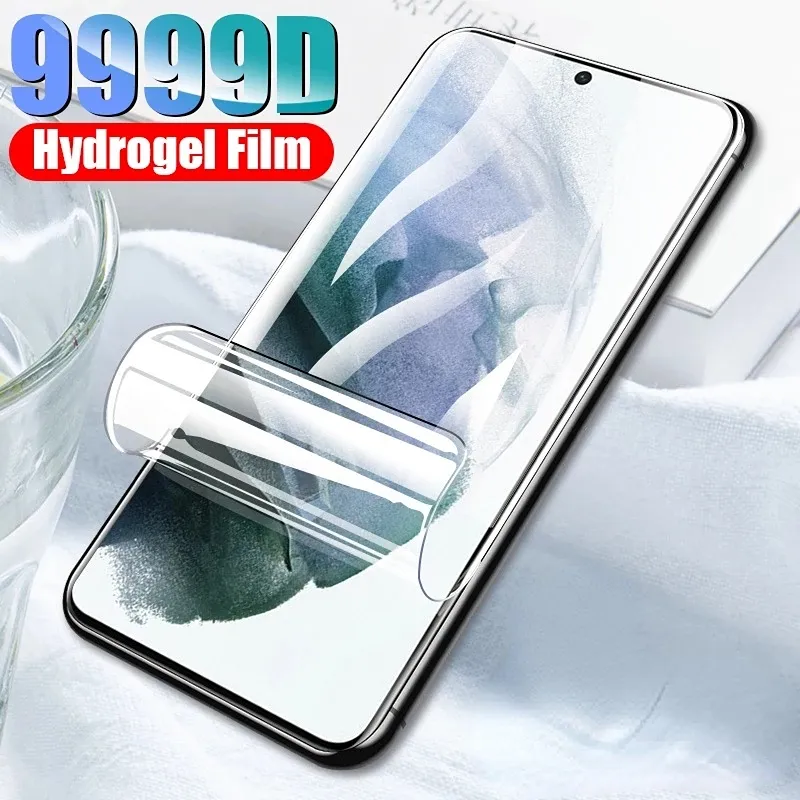 Film Hydrogel pour Samsung Galaxy S23 S21 S20 S22 Ultra 5G FE Note 20 Ultra S21fe Note 20 couverture complète TPU protecteur d'écran S21 +