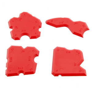 DURATEC Putty Knife Set 4-Piece Plastic Blades For Grout Smoothing And Sealant Application Construction DIY Tools - Product Image 1