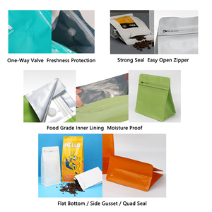 Bolsa Personalizada con Base, Bolsa de Pie con 8 Lados Sellados, Bolsas Pequeñas para Café para Almacenamiento en el Hogar - Product Image 6