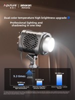 [Nouveauté] / Halo 300x Aimengla 305W Lumière d'appoint vidéo en direct à température de couleur réglable pour photographie