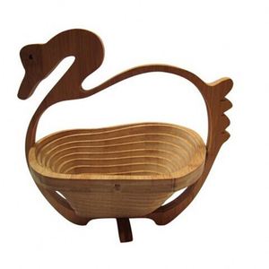 Promo Rotatable Bamboo Folding Fruit <b>Basket</b> - Product Image 2