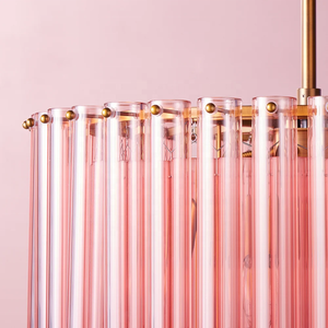 Lámpara Colgante Moderna de Tubos de Vidrio Color Rosa, para Decoración de Interiores de Villas, Restaurantes, Estilo <span class=keywords><strong>Oldfield</strong></span> Redondo - Product Image 5