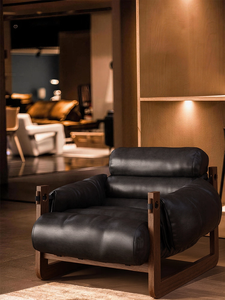 Fauteuil inclinable de style mi-siècle, rustique, en bois massif, de style médiéval, pour la maison, pour le salon ou le balcon, design décontracté - Product Image 1