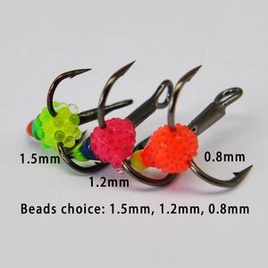 Anzuelos triples de carbono hechos en China Plantillas de pesca en hielo Personalizables Diferentes tamaños y colores - Product Image 6