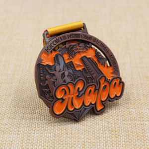 Logo personnalisé Médailles de course sportive Médaillon en cours d'exécution Plaques et trophées d'haltérophilie pour cadeaux de bienvenue - Product Image 2