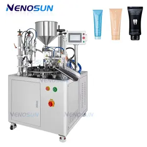 Nenosun Semi-auto Multi-station Tube Filling Machine Cosmetic Cream Toothpaste Ointment Tube Filling and Sealing Machine