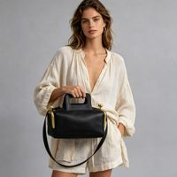 Sac rétro de haute qualité avec fermeture à clip double face et verrouillage, élégant et luxueux, pour femme, à porter à l'épaule