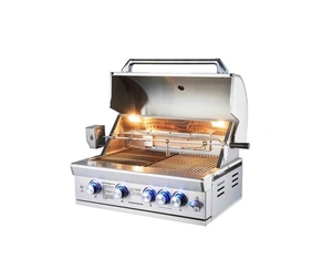 Cocina Exterior Comercial de Acero Inoxidable, Mesa de Barbacoa para Exteriores, Cocina Exterior a Gas, Sin Humo, Fácil de Montar, HNS-B4-R Ou - Product Image 2