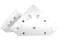 Plaque de raccordement universelle pour profilés aluminium 2020 3030 4040, plaque de base en aluminium pour montage de roulettes et de pieds de support