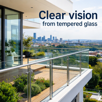 Verre trempé personnalisable Xinhong de qualité supérieure, anti-collision, bords polis, verre de sécurité pour grandes façades commerciales