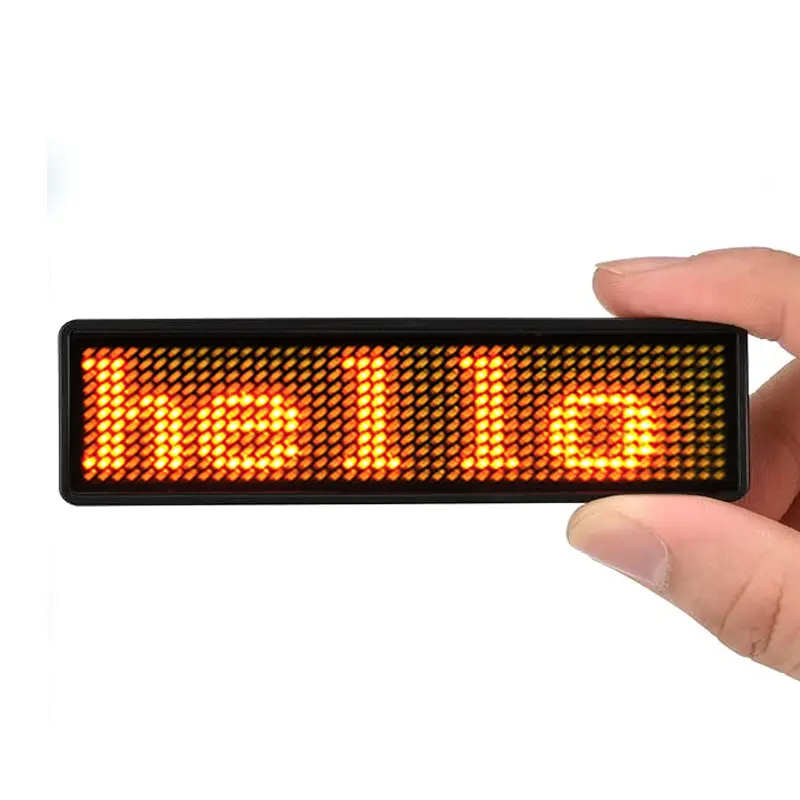 卸売メッセージスクロールタグLED従業員ネームボードウェアラブル磁気LEDライトバッジ